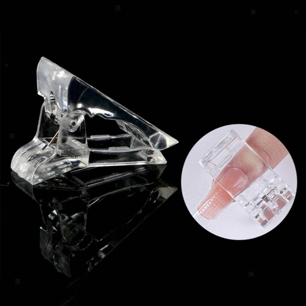10Pcs DIY Finger Nail Tips Clip for Poly Gel Quick Building Extension Tool