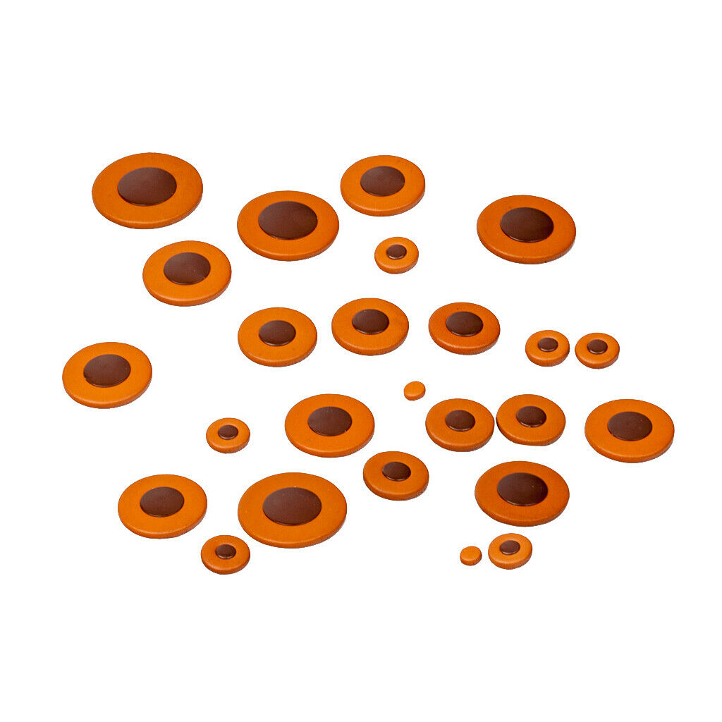 25 Pieces Pack Tenor Saxophone Pads Cushion Sax Spare Parts Orange
