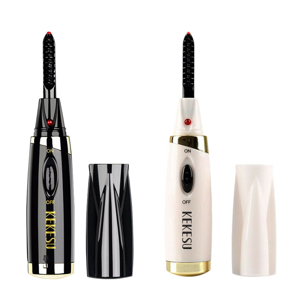 2Pcs Electric Heated Eyelash Curler Pen Long Lasting Fast Heated Brush