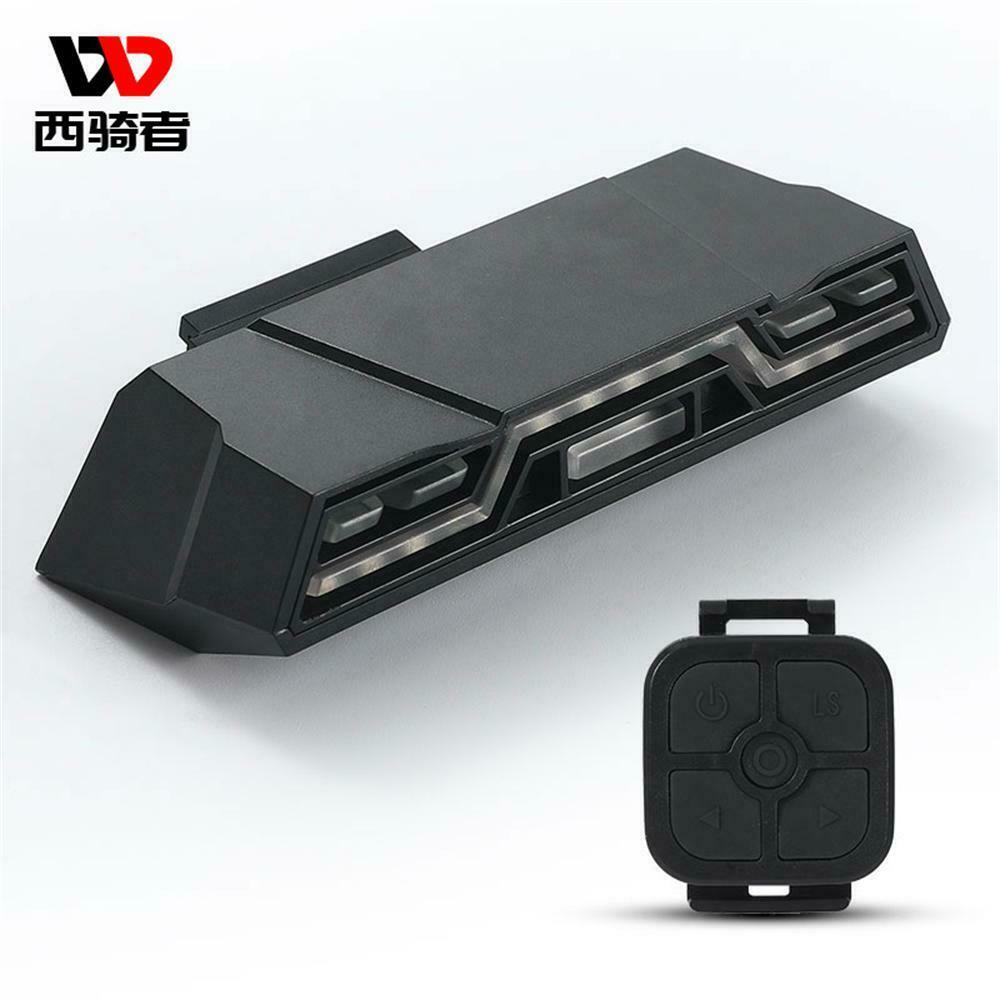 LED Bicycle Tail Light USB Wireless Remote Control Turn Signal Warning Lamp Kit