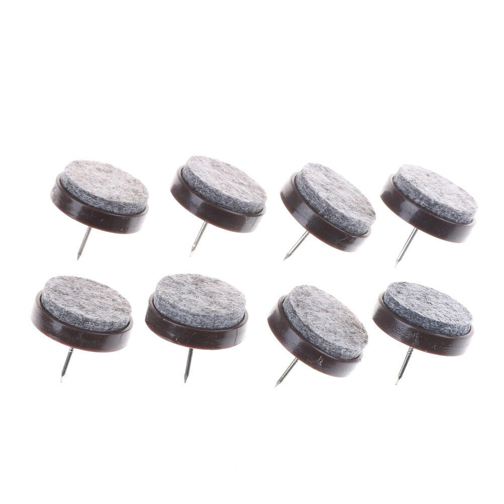 8x 24mm Table Chair Feet Legs Glides Skid Tile Felt Pad Floor Nail Protec.l8