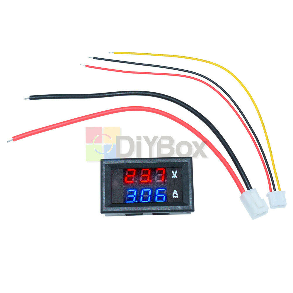 DC 100V10A Voltmeter Ammeter Blue & Red LED Amp Dual Digital Volt Meter Gauge DB