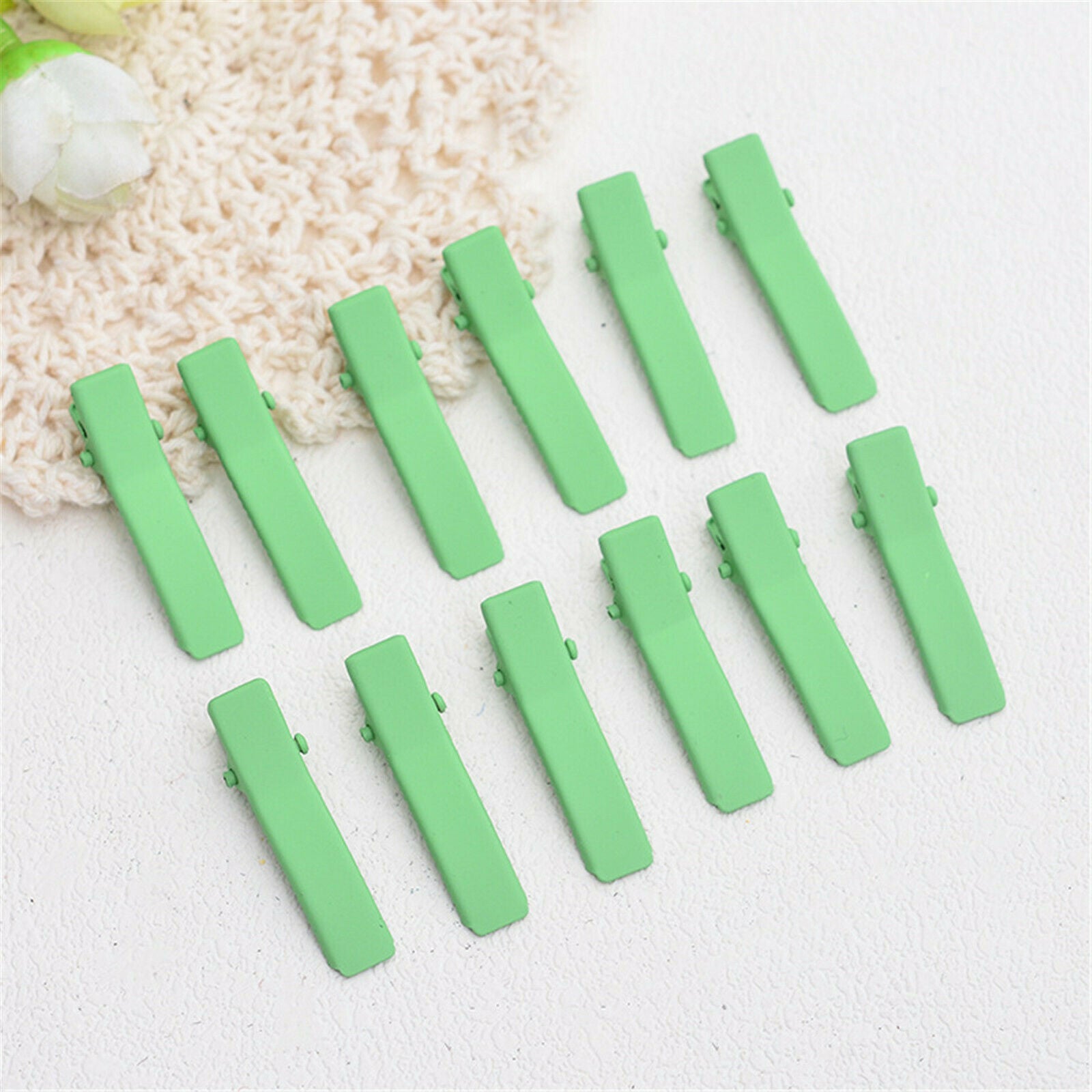 10PCS Mixed Candy Color Plated Simple Style Hair Clip Barrette Hairpin Headwear