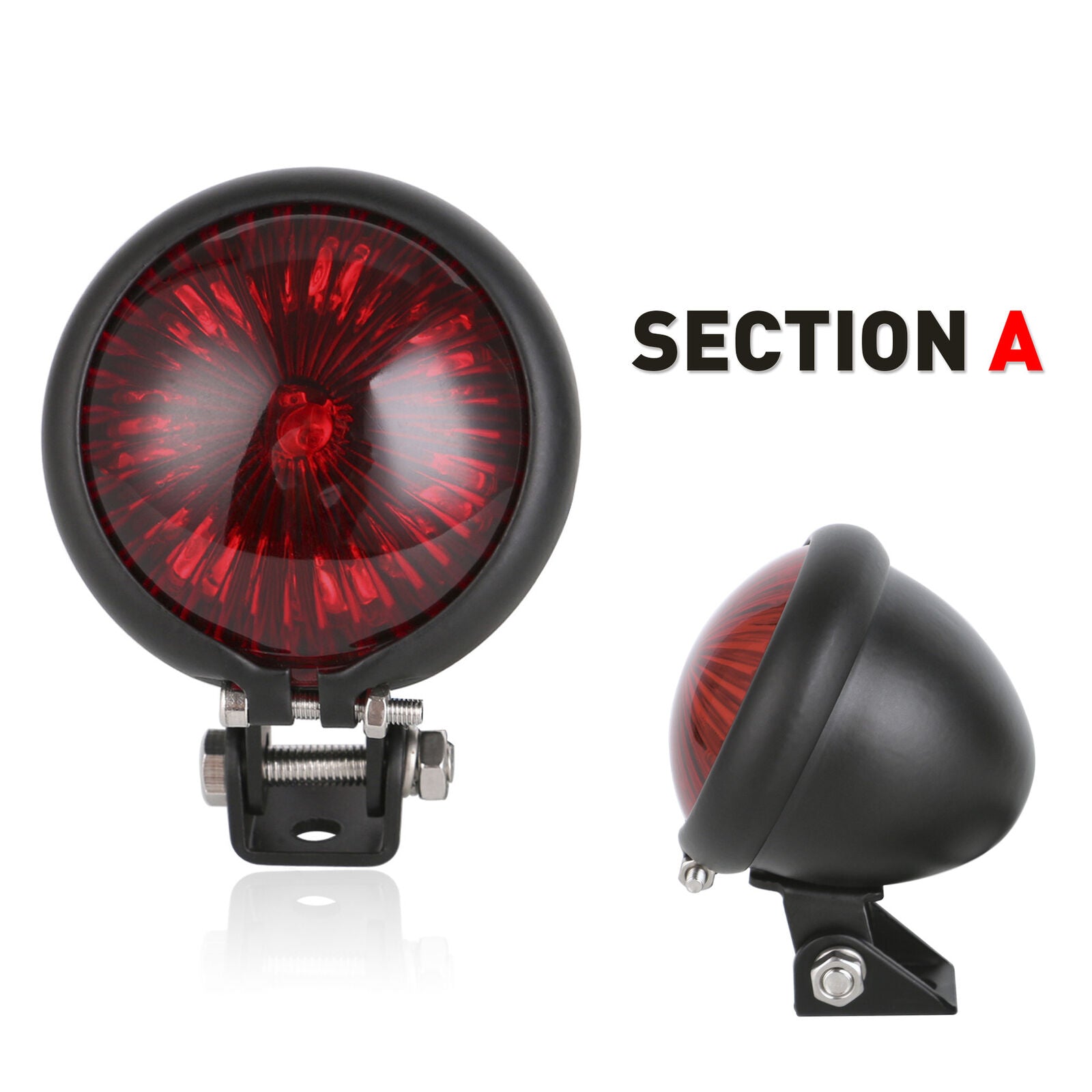 Motorcycle LED12V Adjustable Stop Tail Light Motorbike Brake Rear Lamp Taillight