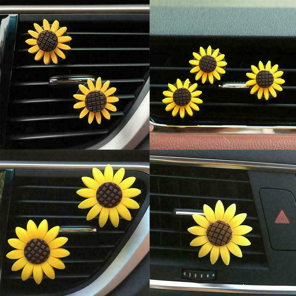 1Pc Car Accessories Air Freshener Cute Sunflower Scent Interior Diffuser