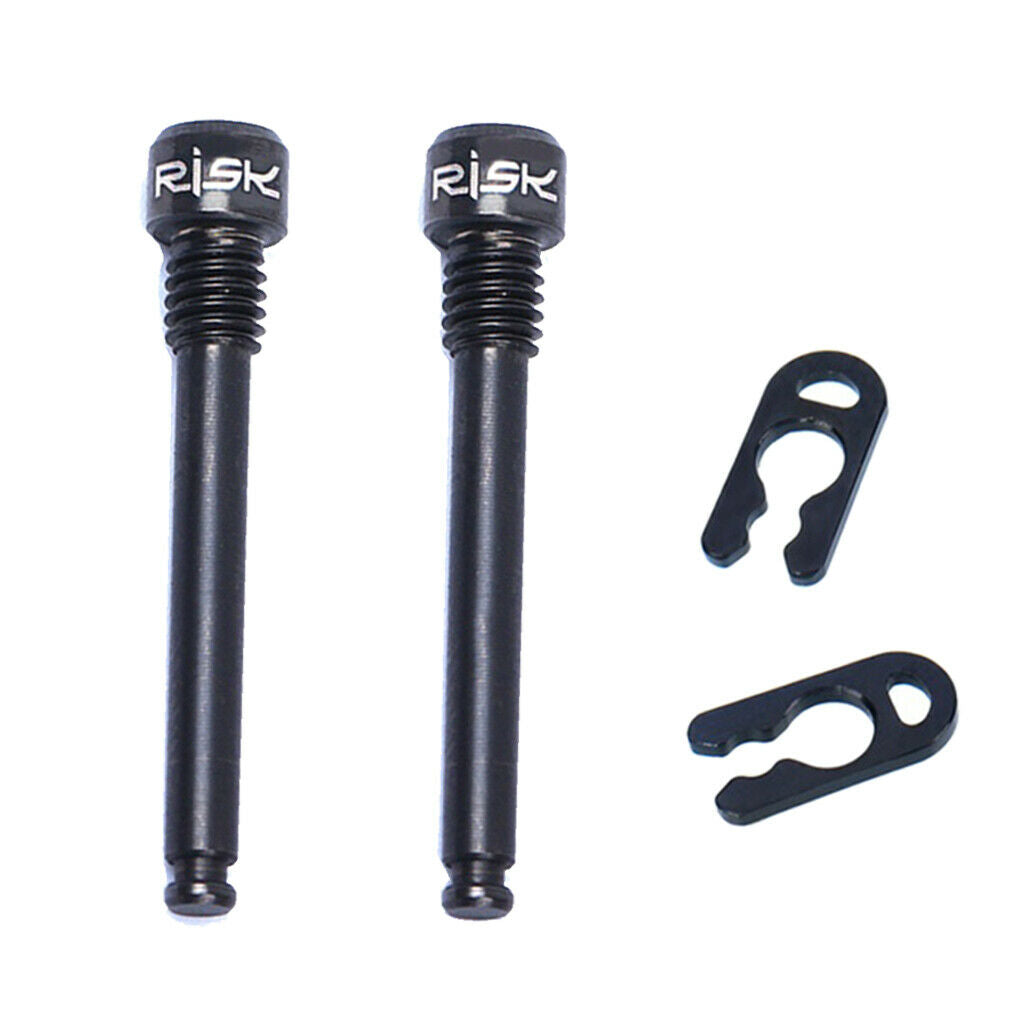 2pcs Bicycle M4 Bolt Threaded Hydraulic Disc Brake Plug Fixed Bolts Black