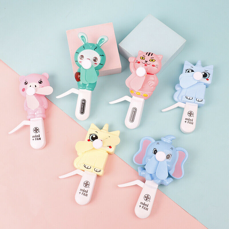 Summer Hand Crank Fan Cartoon Small Fan Mini Student Gift Travel Portab.l8