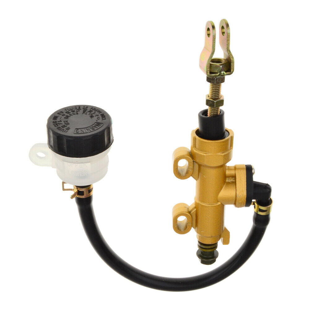 Motorcycle Rear Master Cylinder Pump Kit with Reservoir Sportbike Foot Brakes