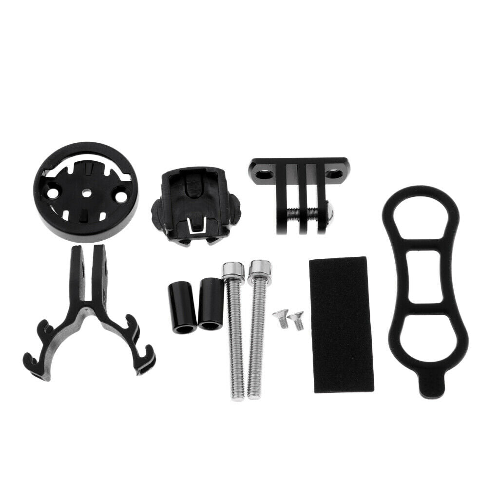 Carbon Fiber MTB Bike Computer Holder Cycling Front Stem Extension Bracket