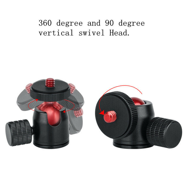 1/4" Screw Aluminum Alloy Antirust Mini Ball Head Tripod Head for DSLR Camera