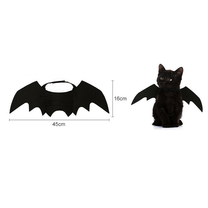 Halloween Pet Dog Cat Puppy Kitten Bat Wings Kitten DressUp Vampire Cape Costume