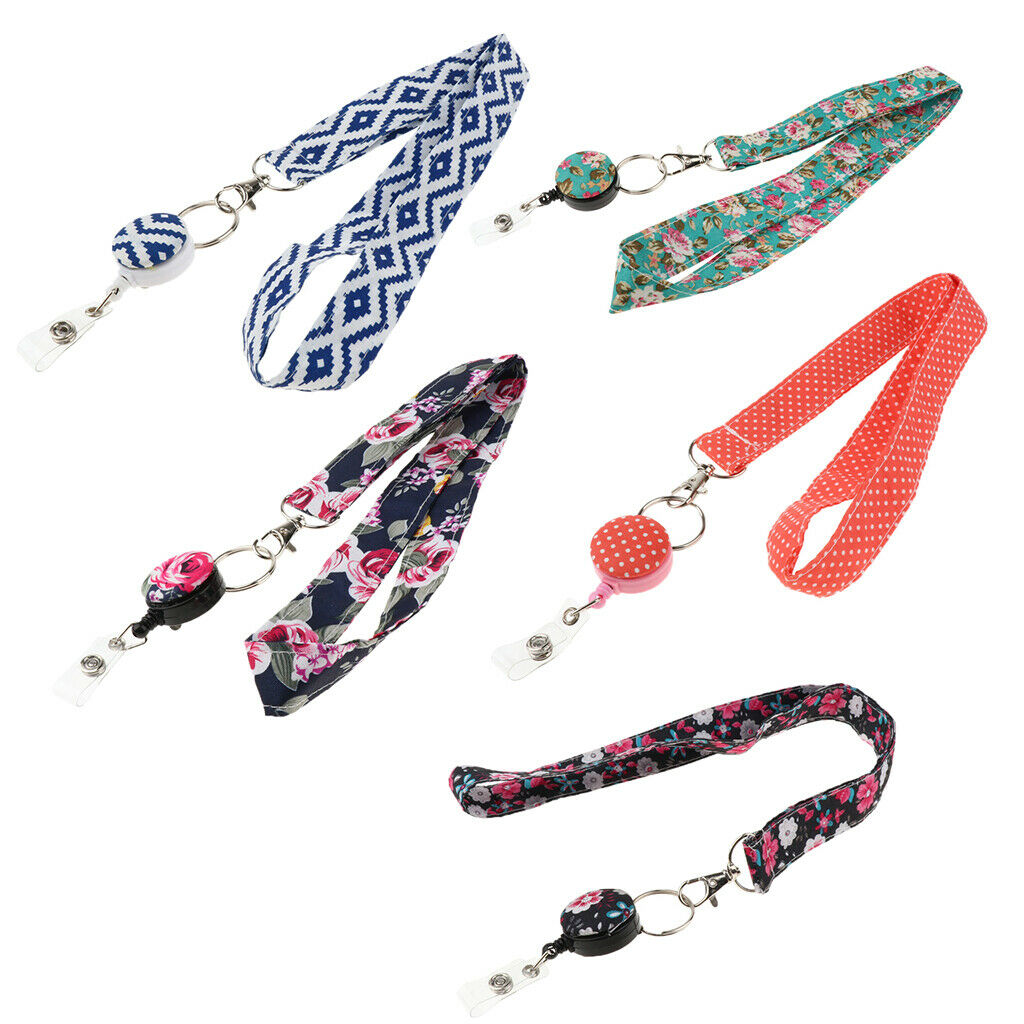 5x ID Badge Lanyard Necklace Lanyard  Mobile Neck Key Chain