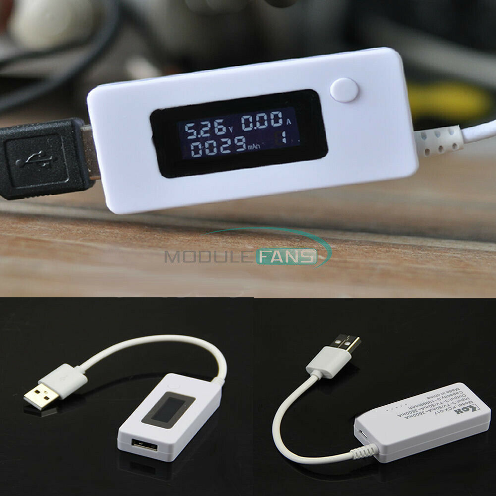 Dual USB Charger Mobile LCD Power Detector Voltage Current Meter Tester Monitor