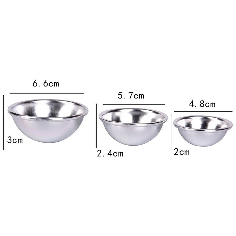 6x/3set Bath Bombs Aluminum Alloy Bath Bomb Mold Ball Shape DIY Bathing To.l8