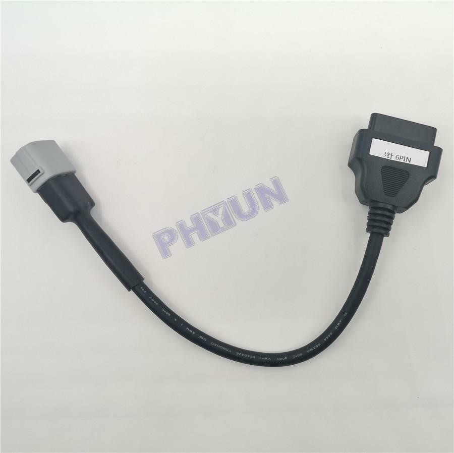 For Yamaha SUZUKI OBD2 6 Pin diagnostic Plug Adapter Motorcycle Bike ATV Cable