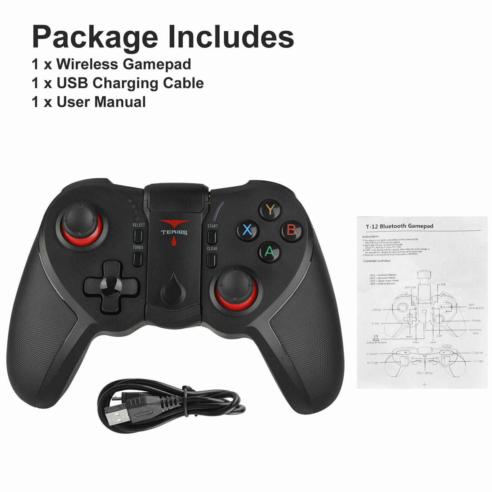 Wireless Bluetooth Gamepad Game Controller Joystick For IOS Phone Tablet