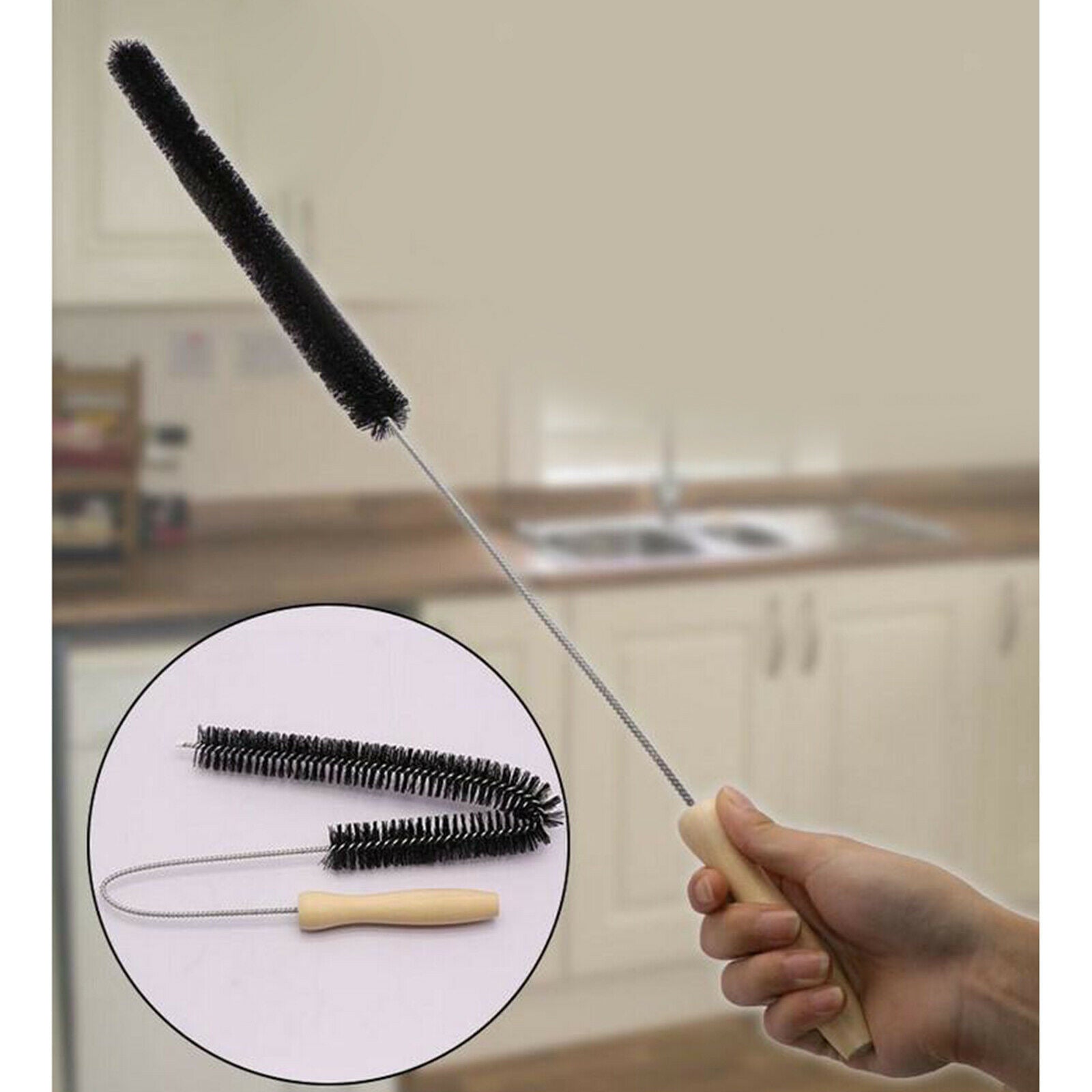 Long Sewer Cleaning Brush Bendable Kitchen Tub Clog Remover Hair Catcher