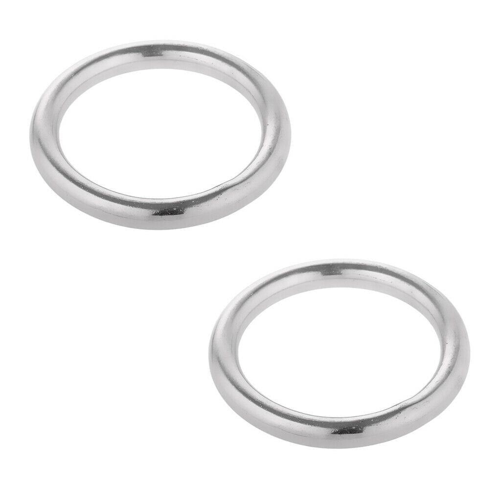 2 Pieces Precision Polished Welded 304 Stainless Steel O-rings Marine