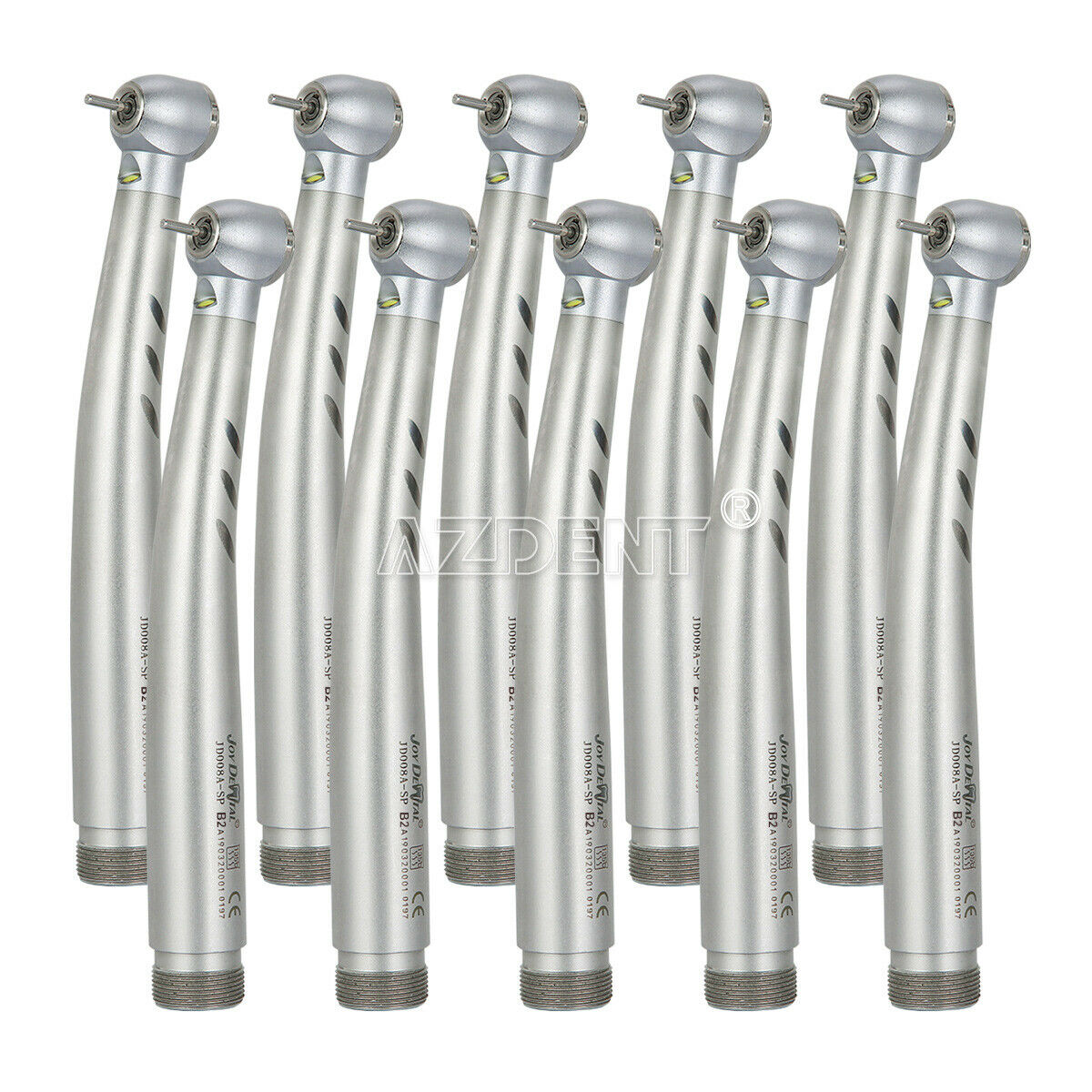 Dental E-generator LED High Speed Handpiece Push Ceramic Bearing 4 Spray 2 Holes