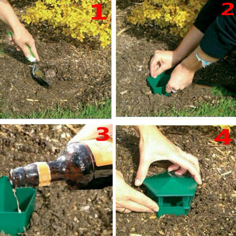 Plastic Slug and Snail Cage House Trap Catcher Slugs Snails Garden Trappe.l8