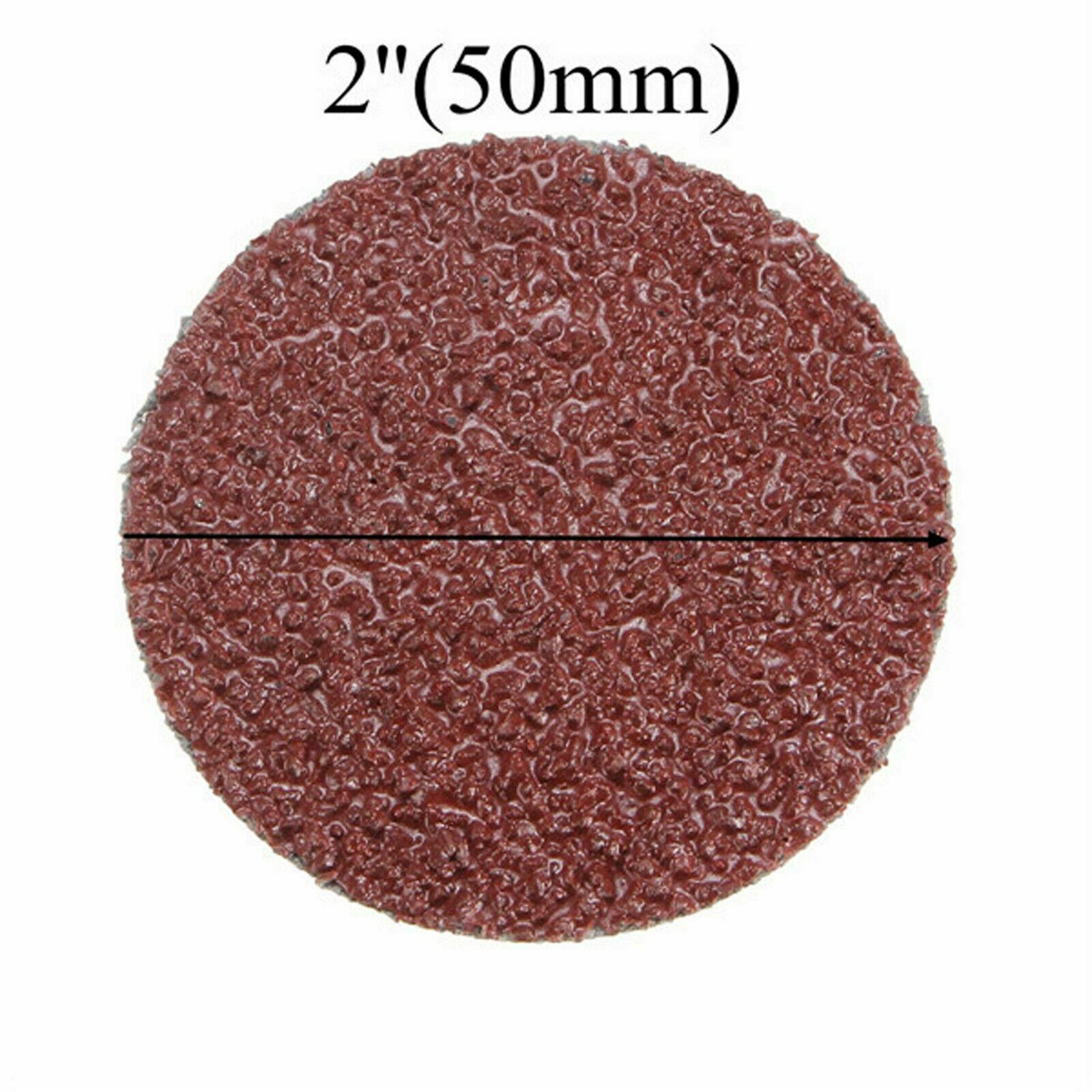 x50 2'' 50mm 36 Grit Roloc Roll Lock Sanding Disc Dremel Abrasive Surface Sander