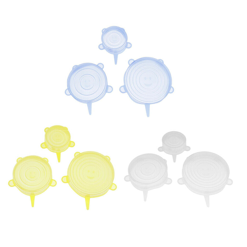 9pcs Silicone Stretch Lids Bowl Wrap Lids Seal Cover Freezer Safe for Bowls
