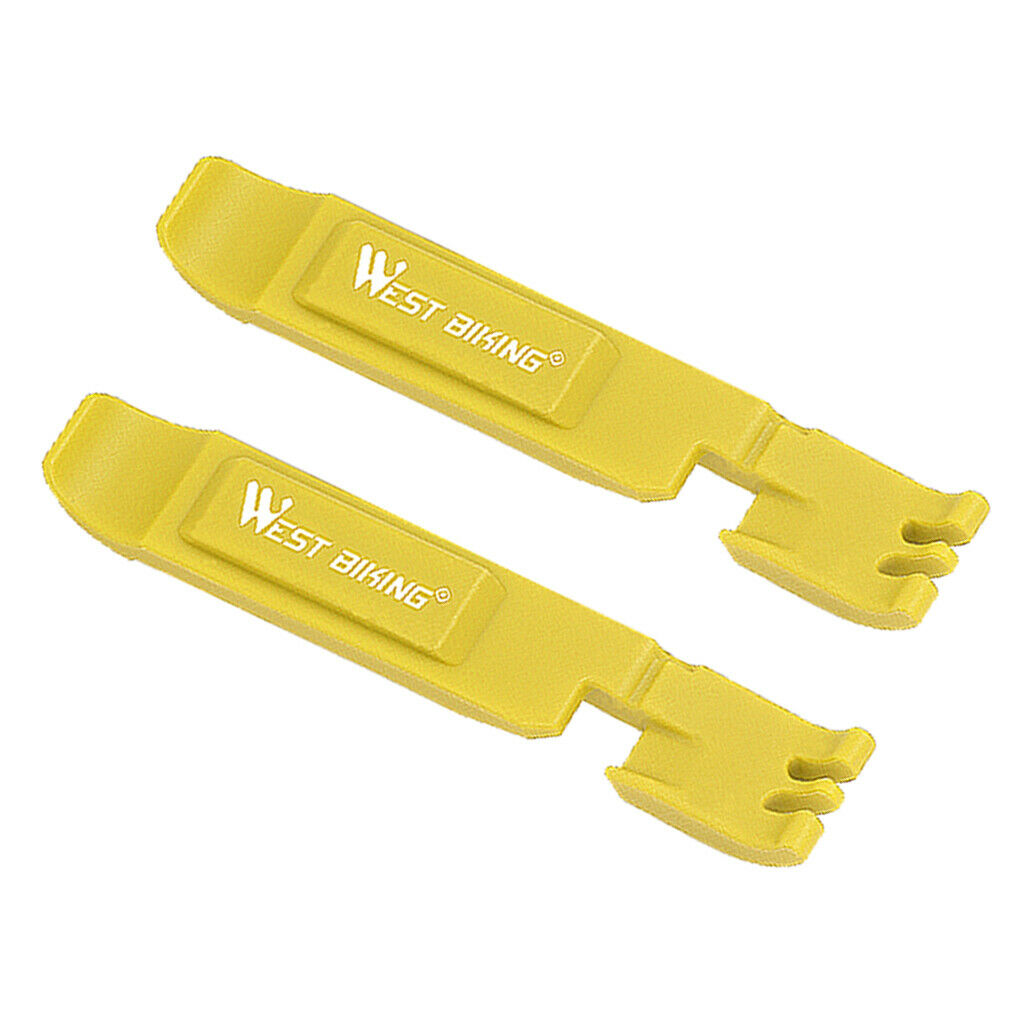 2Pcs Bicycle Tire Tyre Lever Opener Breaker Wheel Spoke Repair Tools Yellow