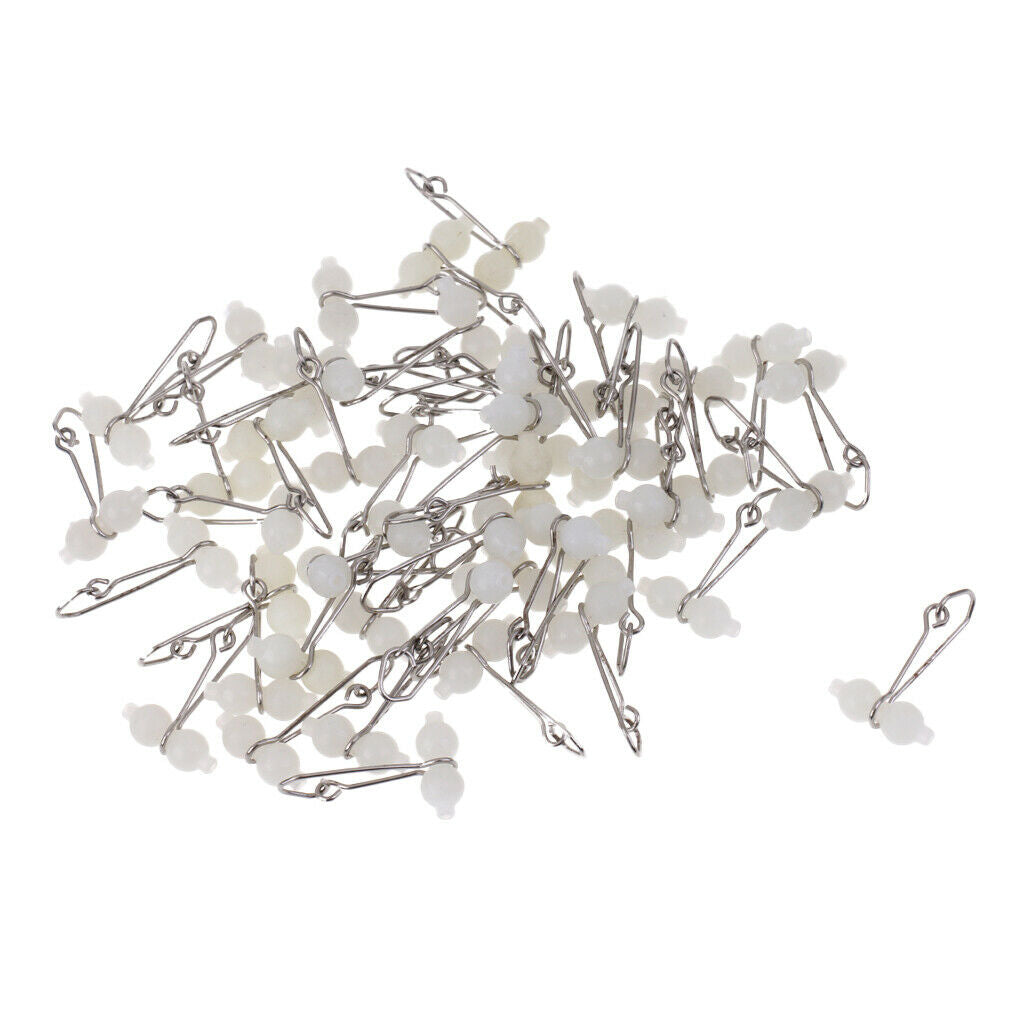 50x Fishing Fastlink Clips With Glowing Beads Floats Floats Tackle L