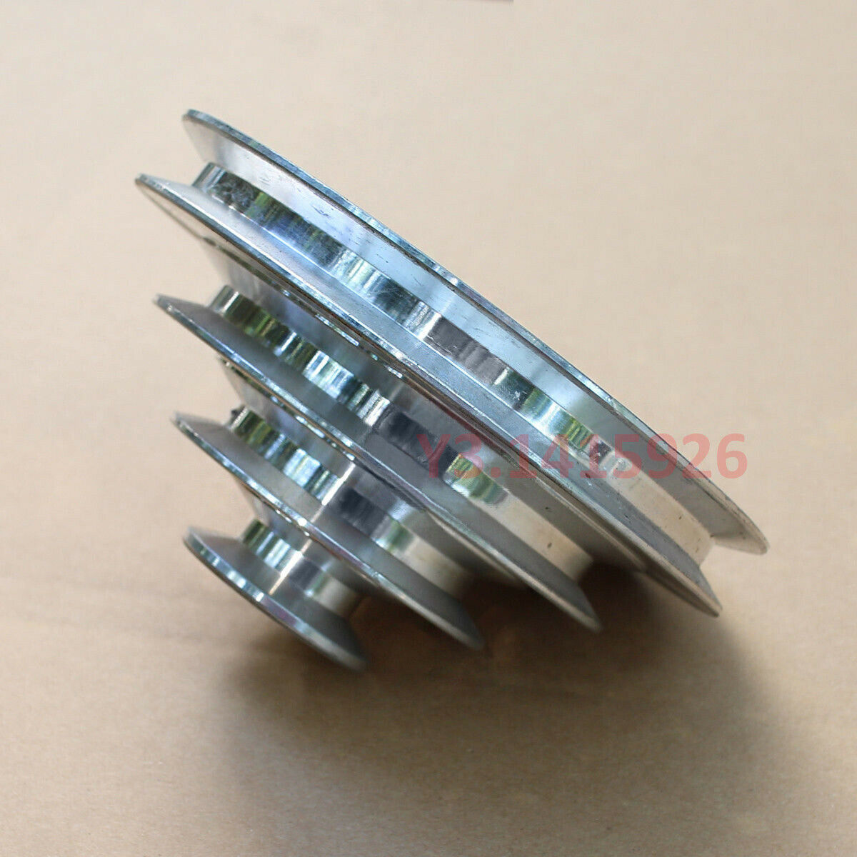 OD147mm, 4 Step Pulley 28mm Bore for 1/2"=12.7mm Belt width - Cast Aluminum