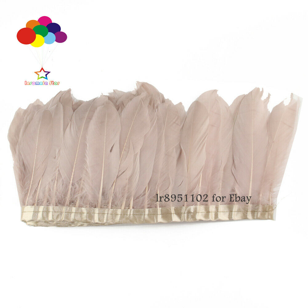 Goose Light Pale Pink trims 2 Meter Dyed Belts strips/15-20cm width fringes High
