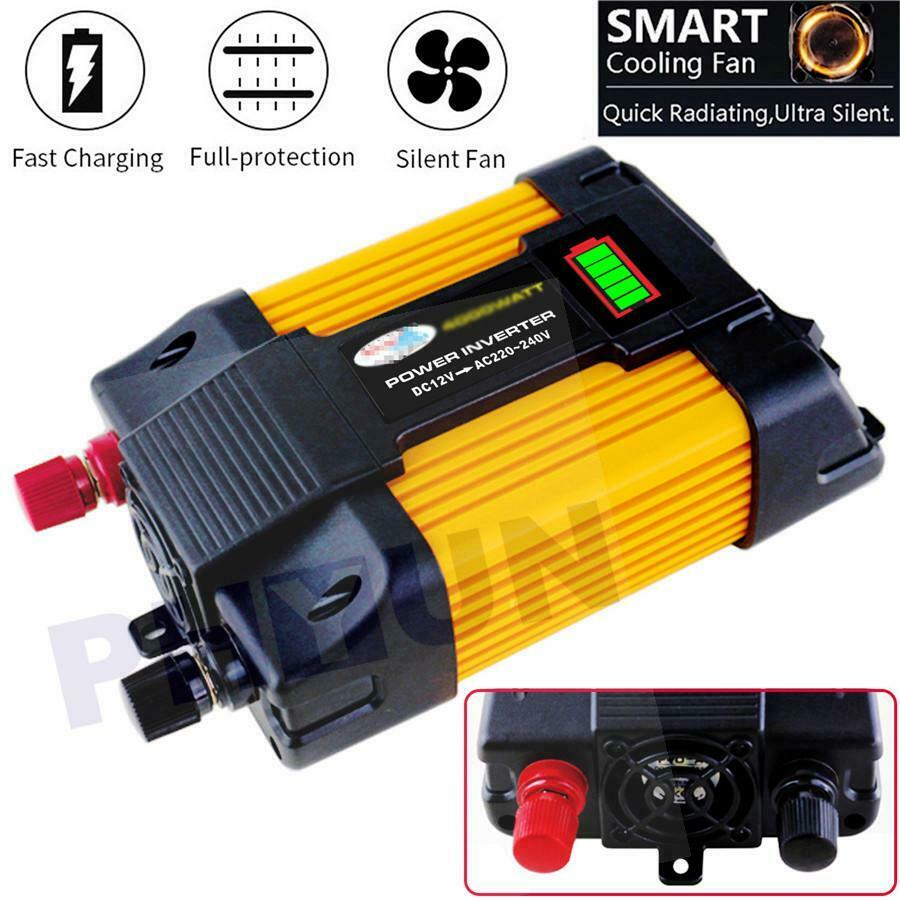 12V DC 6000W Peaks Power AC Car Power Inverter Solar Converter