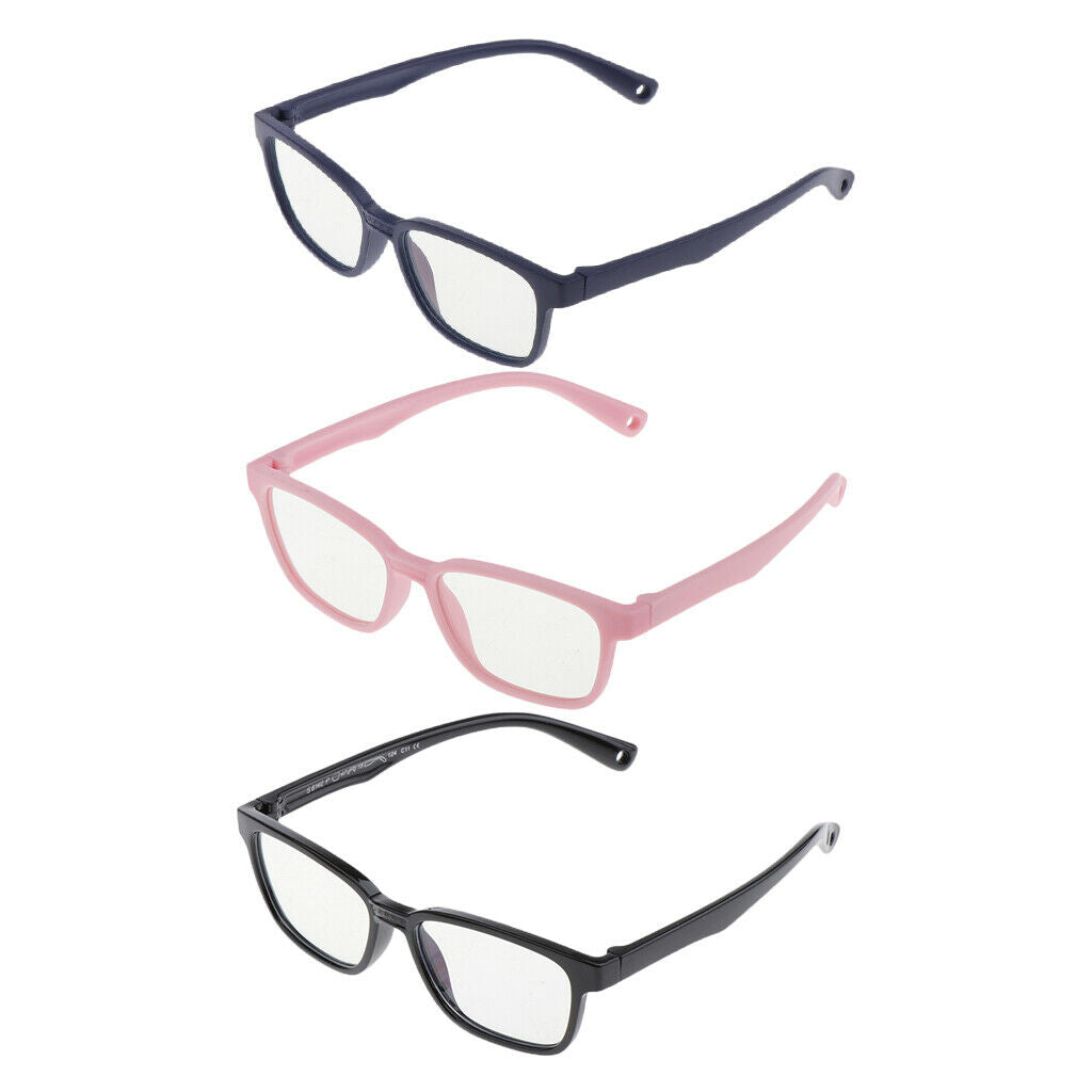 Set of 3 Kids Eyeglass UV400   Anti Eyestrain Soft Frame Eyewear