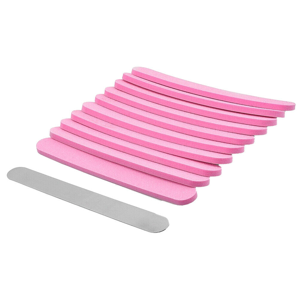 10 Pieces Nail File and Buffer Block For Smooth Nail Tool with Steel Sheet E