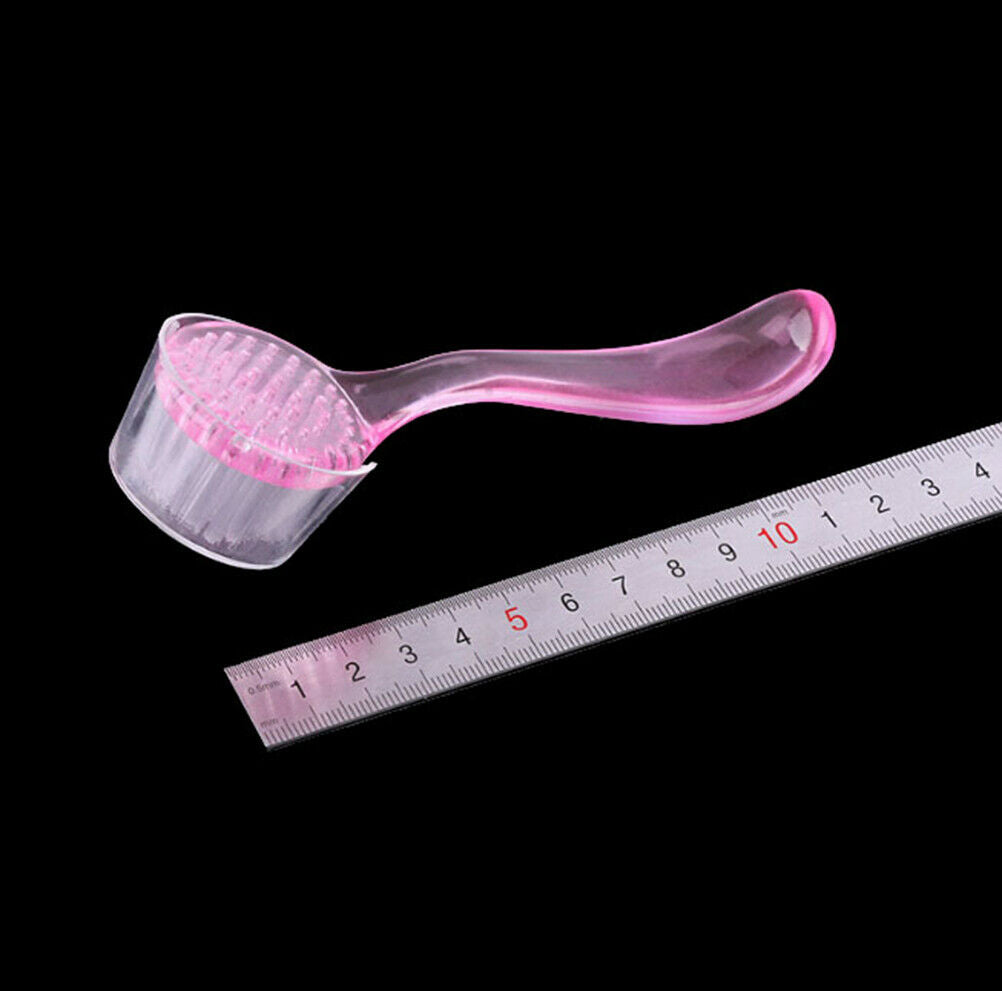 1X Handheld Round Head Washing Brush Nail Art UV Gel Dust Clean Brush Cap To DD