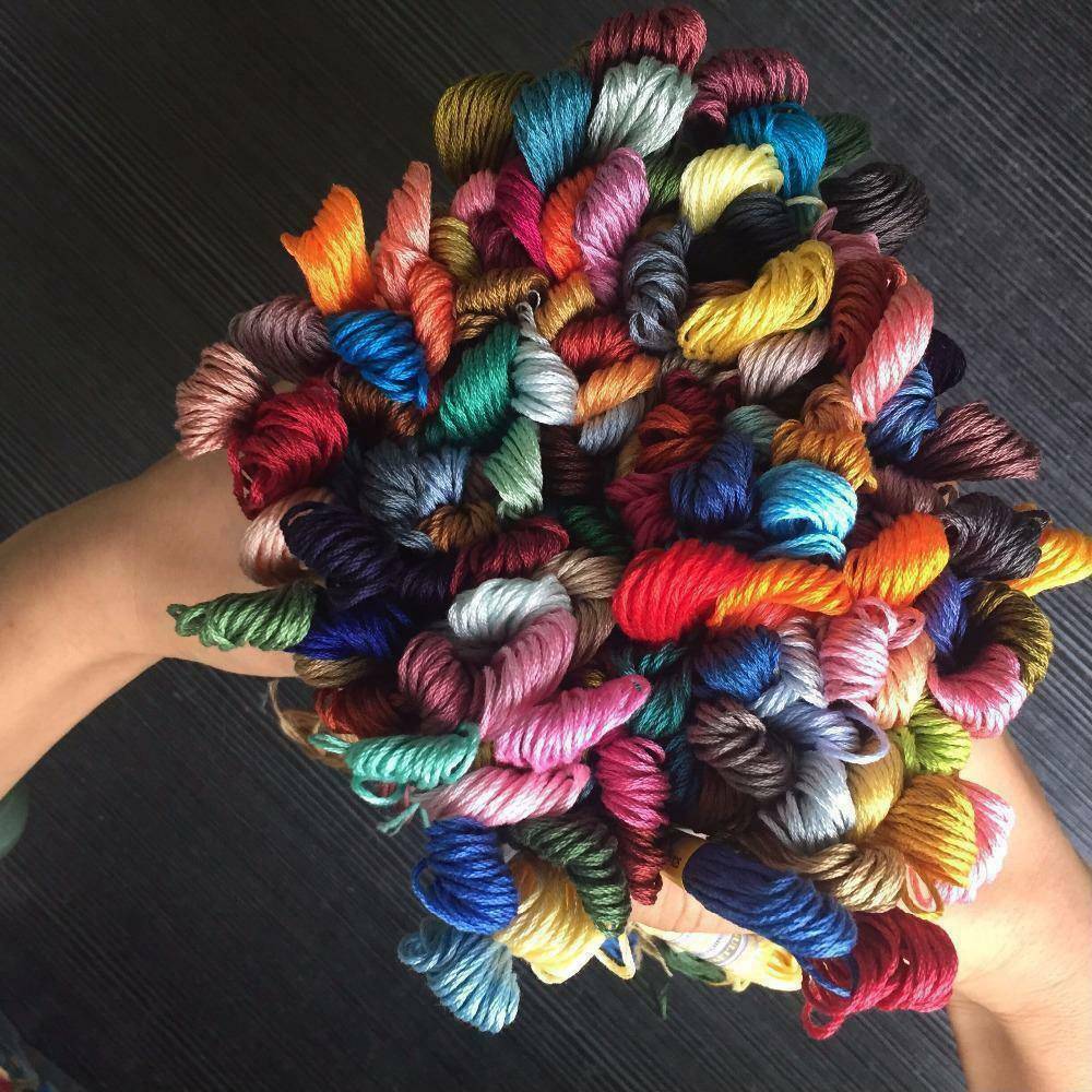 50x Cotton DMC Cross Floss Stitch Thread Embroidery Sewing Skeins Multi Colors ~