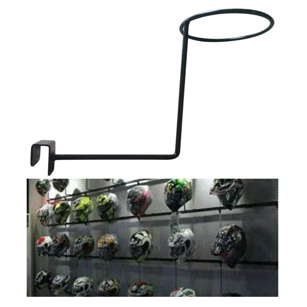 Motorcycle Helmet Holder Jacket Hat Wall Hanger Durable Wall Mounted Black