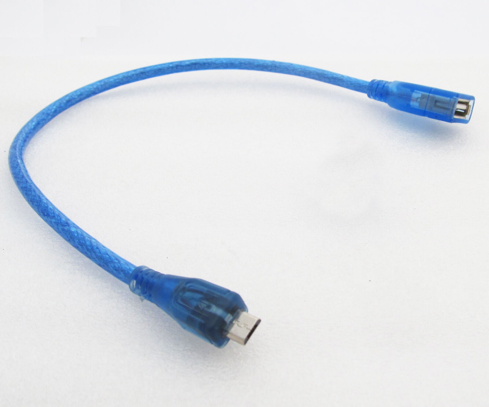 10x USB 2.0 Female to Micro 5pin Male Convert DATA Cable 1ft 30cm Universal Blue