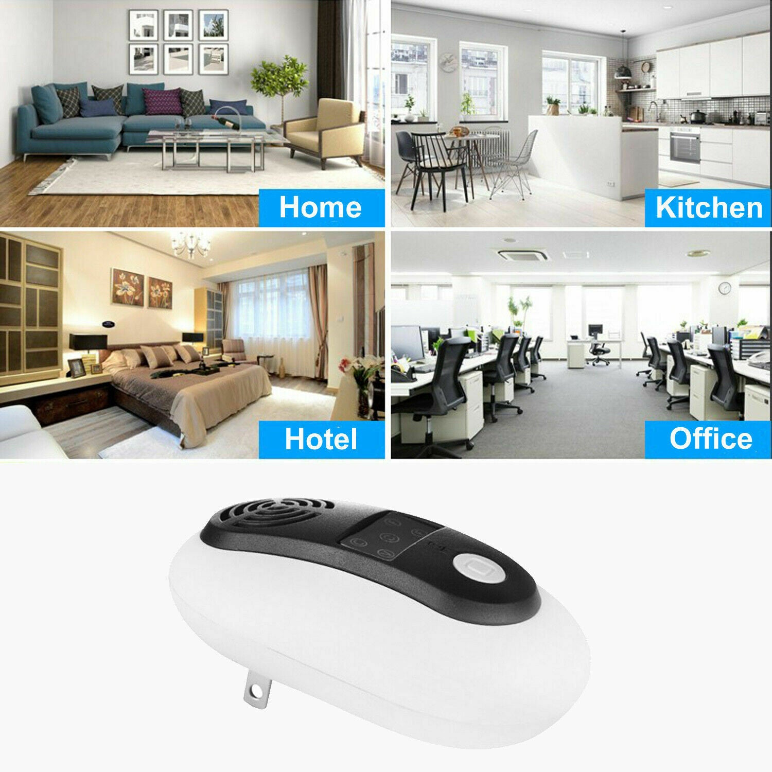 Electronic Ultrasonic Pest Repeller Rats Bugs  Mosquito Cockroach Killer Reject