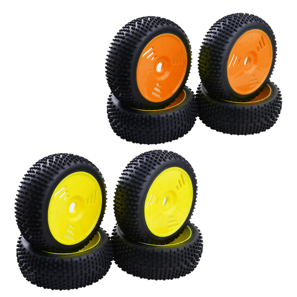 4x Rubber Tires &Wheels 17mm Hex for 1/8 RC HSP  HPI FS Hobby Models A