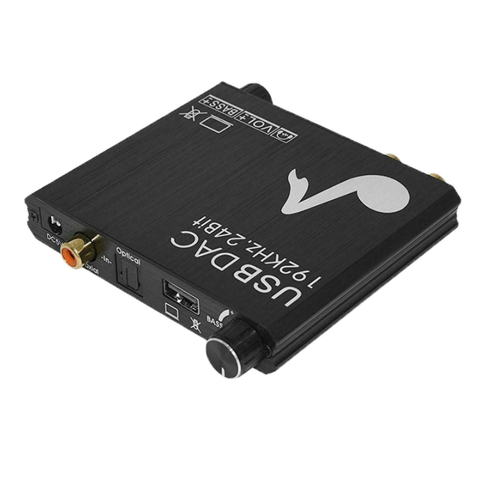 192KHz DAC Digital Coaxial SPDIF to Analog Converter HD TO RCA Plug & Play