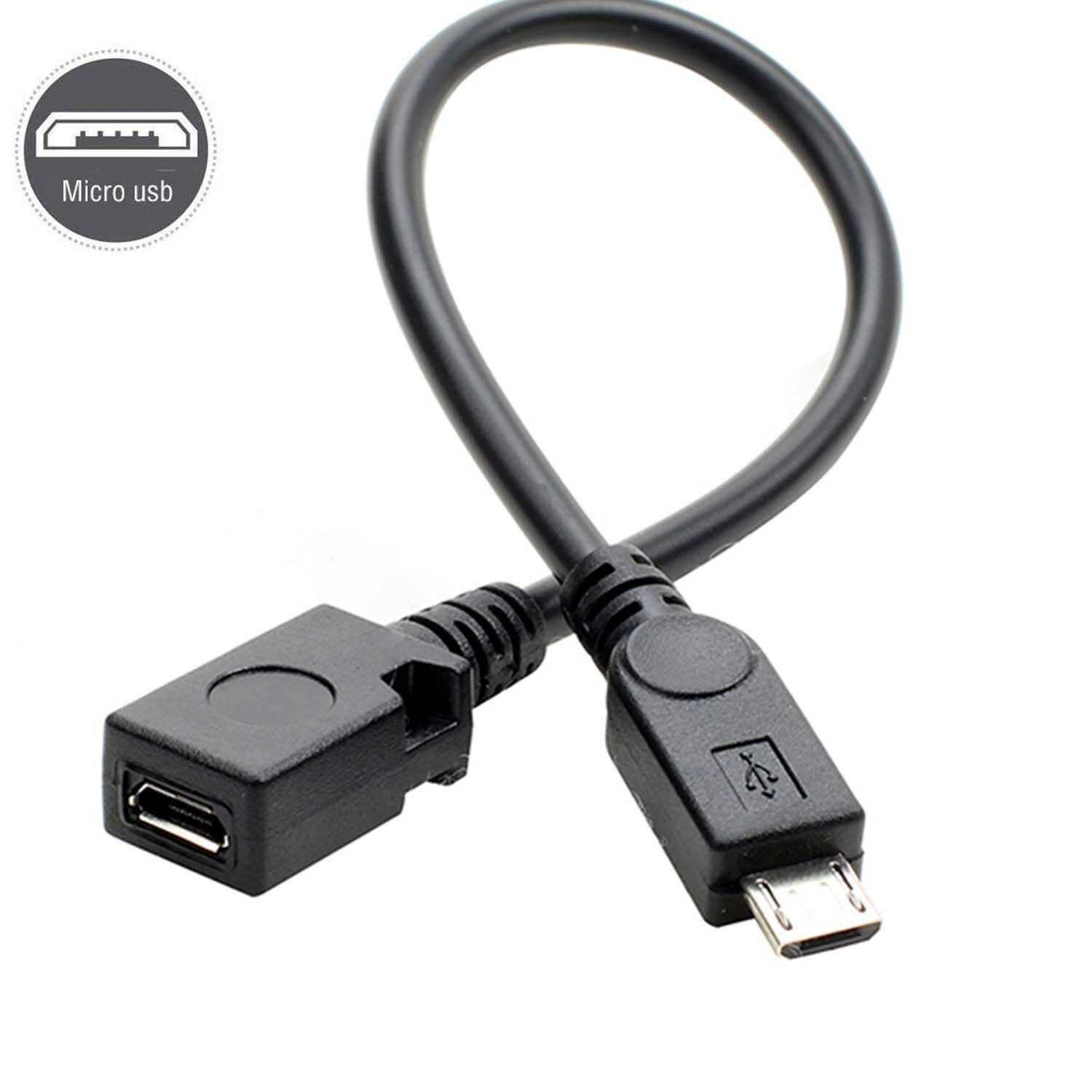 USB Micro 5P Female Male Up  Extension Cable Adapter powe data sync KD
