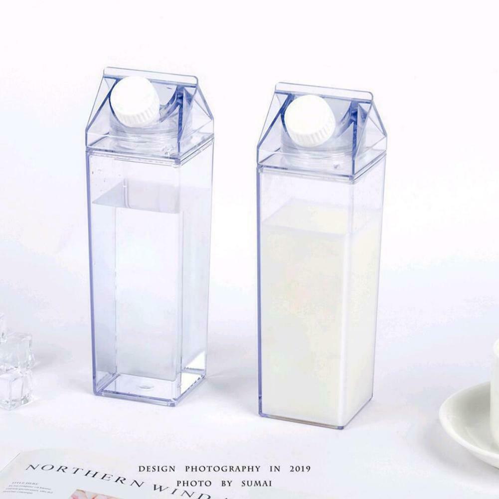 Water Bottle Drinkware Transparent Milk Bottle Leakproof for Chiildren Cycling