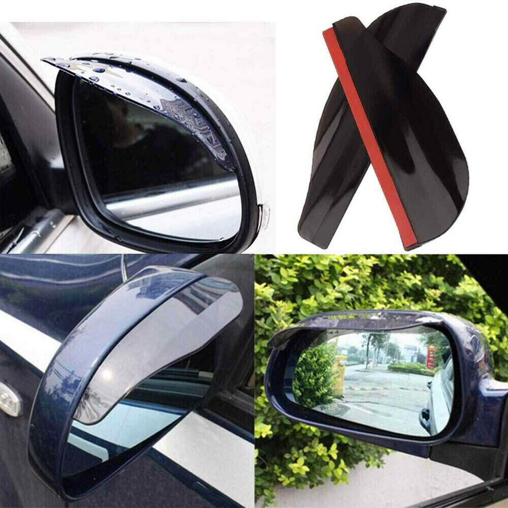 2PCS Universal Car Rearview Side Mirror Visor Rain Guards Sun Shades Deflectors