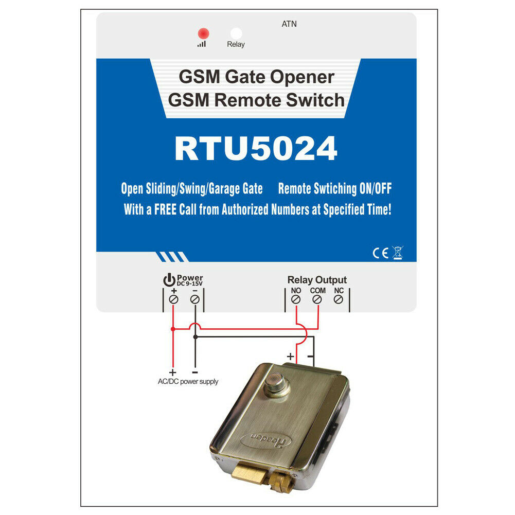 RTU5024 GSM Gate Opener Relay Switch Phone Wireless Remote Control Door Access