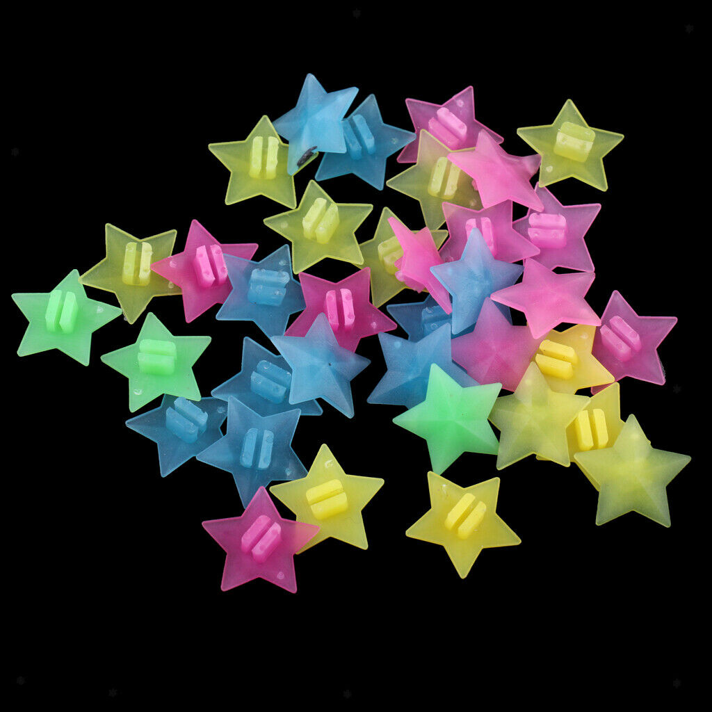 Set 36 Cycling MTB Bicycle Bike Wheel Spoke Colorful Star Decoration Kit