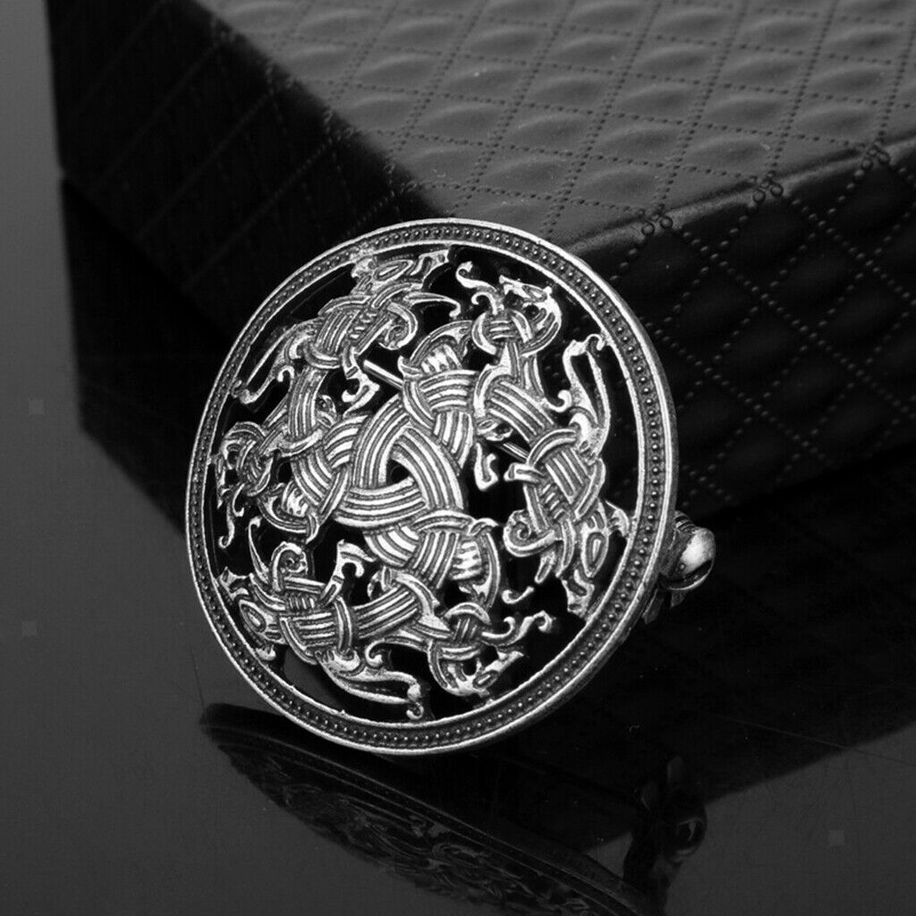 4Pcs Viking Brooch Pin Retro Sweater Cloak Badge Nordic Jewelry Holder