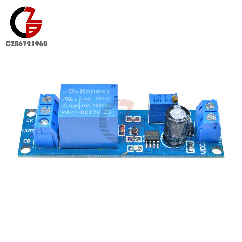 DC 12V NE555 Delay Relay Timer Trigger Switch Adjustable Module Oscillator 10A