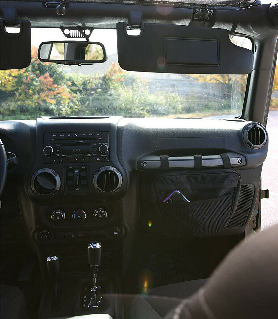 Passenger Grab Handle Storage Bag For Jeep Wrangler Handles Phone  Sunglasses