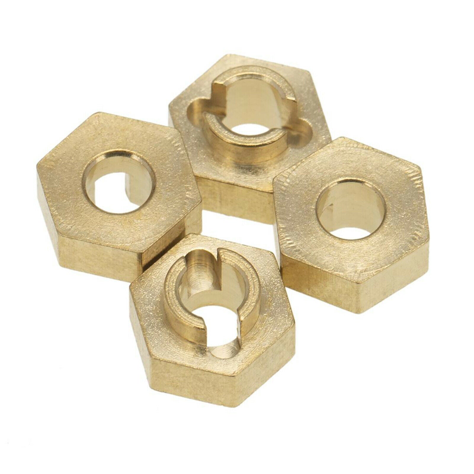 4X Brass Wheel 7mm Hex Hubs Adapter for 1:24 SCX24 AXI00002 RC Rock Crawler