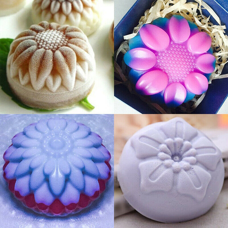 6-Sunflowers Mold Cake Mold Soap Mold Silicone Mould For Ice lattice tr.l8